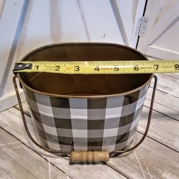 Hobby Lobby Kitchen 3 Buffalo Plaid Black White Charger Plates Set